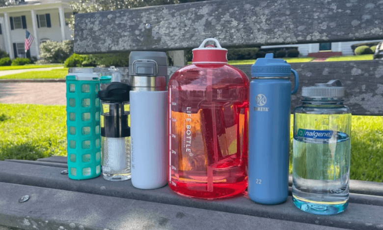 Steel Water Bottle with Sleeve Hydrate in Style: 64 oz Stainless